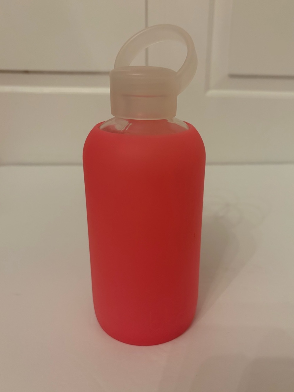 BKR Water Bottle Hot Pink Fuchsia Glass & Silicone 18 Oz. OS